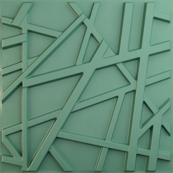 19 5/8"W x 19 5/8"H Evergreen EnduraWall Decorative 3D Wall Panel, Universal Pearl Metallic Sea Mist (Covers 2.67 Sq. Ft.)