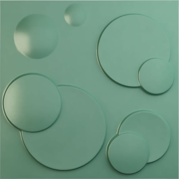19 5/8"W x 19 5/8"H Finley EnduraWall Decorative 3D Wall Panel, Universal Pearl Metallic Sea Mist (Covers 2.67 Sq. Ft.)