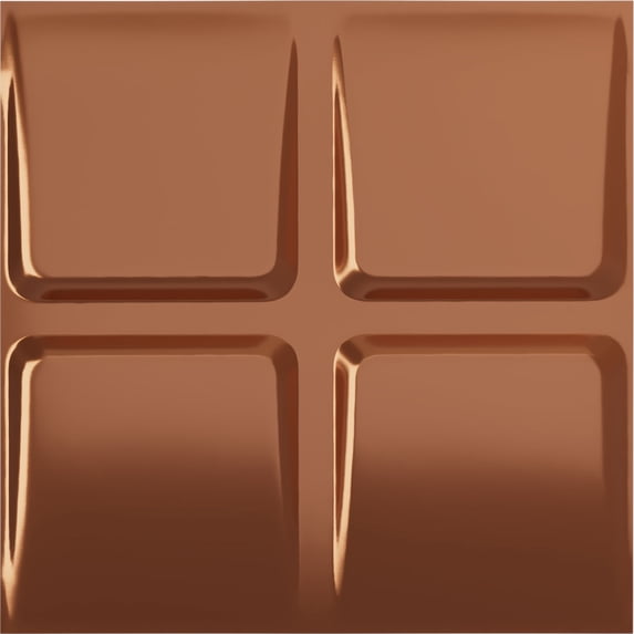 19 5/8"W x 19 5/8"H Galveston EnduraWall Decorative 3D Wall Panel, Bright Coat Copper (Covers 2.67 Sq. Ft.)