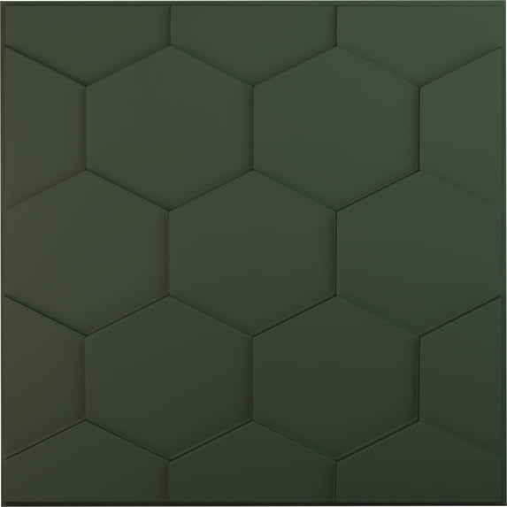 19 5/8"W x 19 5/8"H Honeycomb EnduraWall Decorative 3D Wall Panel, UltraCover Satin Hunt Club Green (Covers 2.67 Sq. Ft.)