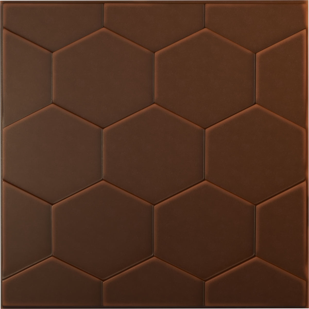19 5/8"W x 19 5/8"H Honeycomb EnduraWall Decorative 3D Wall Panel, Universal Aged Metallic Rust (Covers 2.67 Sq. Ft.)