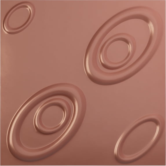 19 5/8"W x 19 5/8"H Maria EnduraWall Decorative 3D Wall Panel, Universal Pearl Metallic Champagne Pink (Covers 2.67 Sq. Ft.)