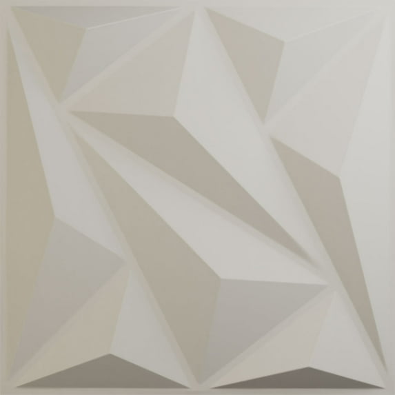 19 5/8"W x 19 5/8"H Marquise EnduraWall Decorative 3D Wall Panel, UltraCover Satin Blossom White (Covers 2.67 Sq. Ft.)