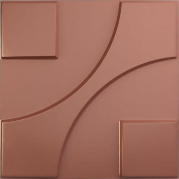 19 5/8"W x 19 5/8"H Nestor EnduraWall Decorative 3D Wall Panel, Universal Pearl Metallic Champagne Pink (Covers 2.67 Sq. Ft.)