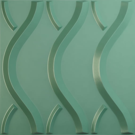 19 5/8"W x 19 5/8"H Nexus EnduraWall Decorative 3D Wall Panel, Universal Pearl Metallic Sea Mist (Covers 2.67 Sq. Ft.)