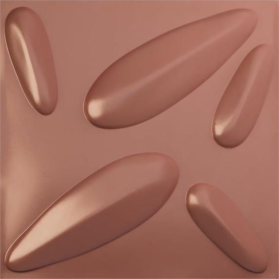 19 5/8"W x 19 5/8"H Petal EnduraWall Decorative 3D Wall Panel, Universal Pearl Metallic Champagne Pink (Covers 2.67 Sq. Ft.)