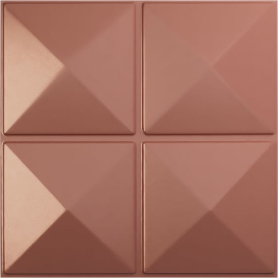 19 5/8"W x 19 5/8"H Richmond EnduraWall Decorative 3D Wall Panel, Universal Pearl Metallic Champagne Pink (Covers 2.67 Sq. Ft.)