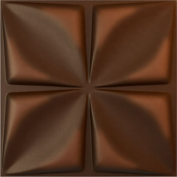 19 5/8"W x 19 5/8"H Riley EnduraWall Decorative 3D Wall Panel, Universal Aged Metallic Rust (Covers 2.67 Sq. Ft.)