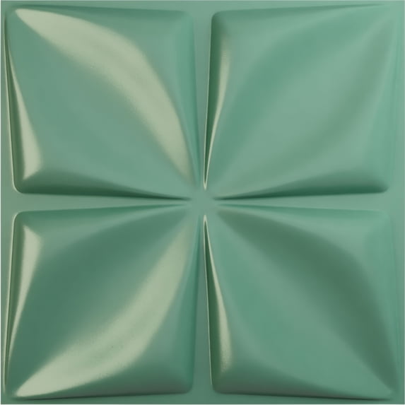 19 5/8"W x 19 5/8"H Riley EnduraWall Decorative 3D Wall Panel, Universal Pearl Metallic Sea Mist (Covers 2.67 Sq. Ft.)