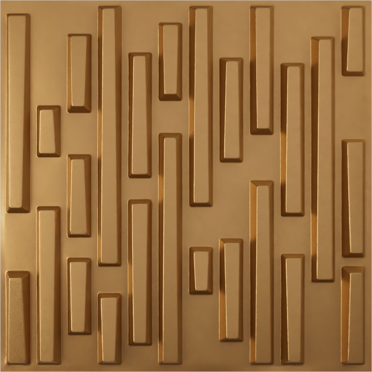 Ekena Millwork Leto EnduraWall Panel decorativo de pared 3D de 19 5/8  pulgadas de ancho x 19 5/8 pulgadas de alto, dorado (paquete de 12 para  32.04