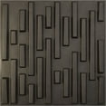 thumbnail image 1 of 19 5/8"W x 19 5/8"H Staggered Brick EnduraWall Decorative 3D Wall Panel, Universal Aged Metallic Weathered Steel (Covers 2.67 Sq. Ft.), 1 of 6