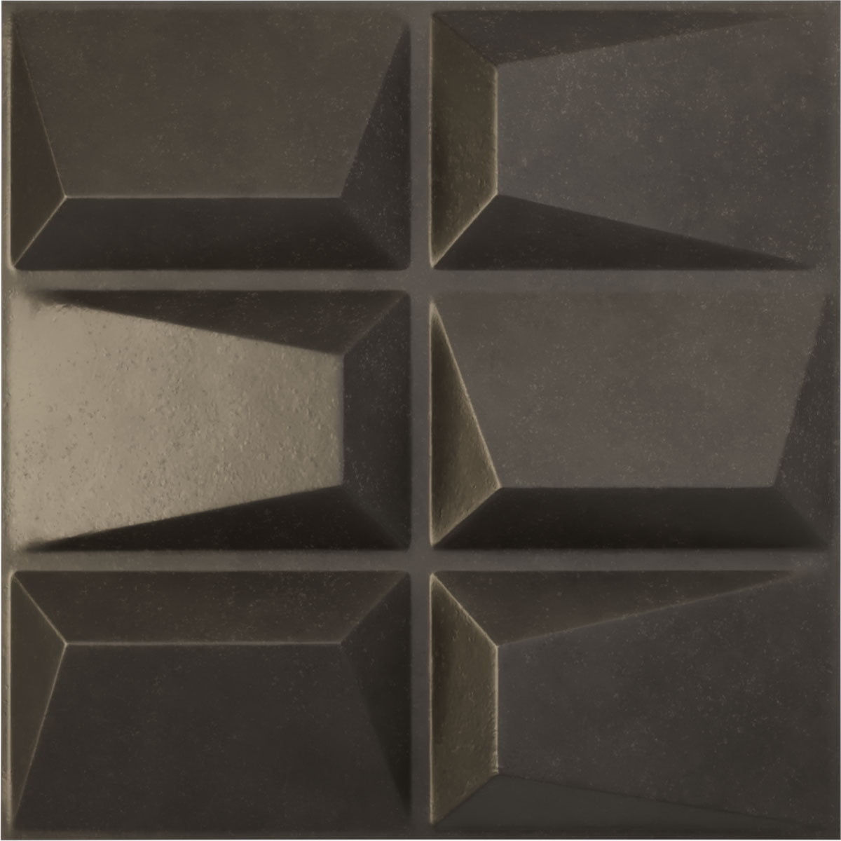 19 5/8"W x 19 5/8"H Stratford EnduraWall Decorative 3D Wall Panel, Universal Aged Metallic Weathered Steel (Covers 2.67 Sq. Ft.)