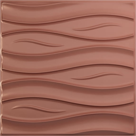 19 5/8"W x 19 5/8"H Swell EnduraWall Decorative 3D Wall Panel, Universal Pearl Metallic Champagne Pink (Covers 2.67 Sq. Ft.)