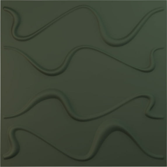 19 5/8"W x 19 5/8"H Versailles EnduraWall Decorative 3D Wall Panel, UltraCover Satin Hunt Club Green (Covers 2.67 Sq. Ft.)