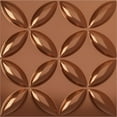 thumbnail image 1 of 19 5/8"W x 19 5/8"H Wallflower EnduraWall Decorative 3D Wall Panel, Bright Coat Copper (Covers 2.67 Sq. Ft.), 1 of 6