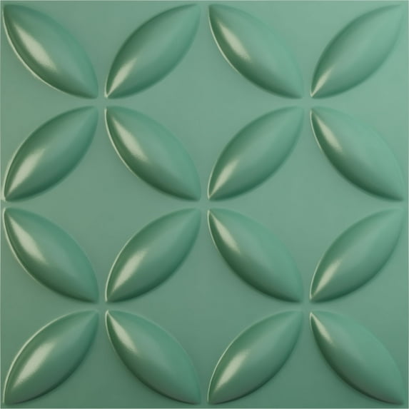 19 5/8"W x 19 5/8"H Wallflower EnduraWall Decorative 3D Wall Panel, Universal Pearl Metallic Sea Mist (Covers 2.67 Sq. Ft.)