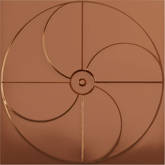 19 5/8"W x 19 5/8"H Windmill EnduraWall Decorative 3D Wall Panel, Bright Coat Copper (Covers 2.67 Sq. Ft.)
