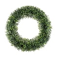 thumbnail image 1 of 19.5-Inch Boxwood Wreath - Round UV Resistant Artificial Spring, Summer, Fall, or Winter Wreath - Indoor/Outdoor Wreaths for Front Door, 1 of 6