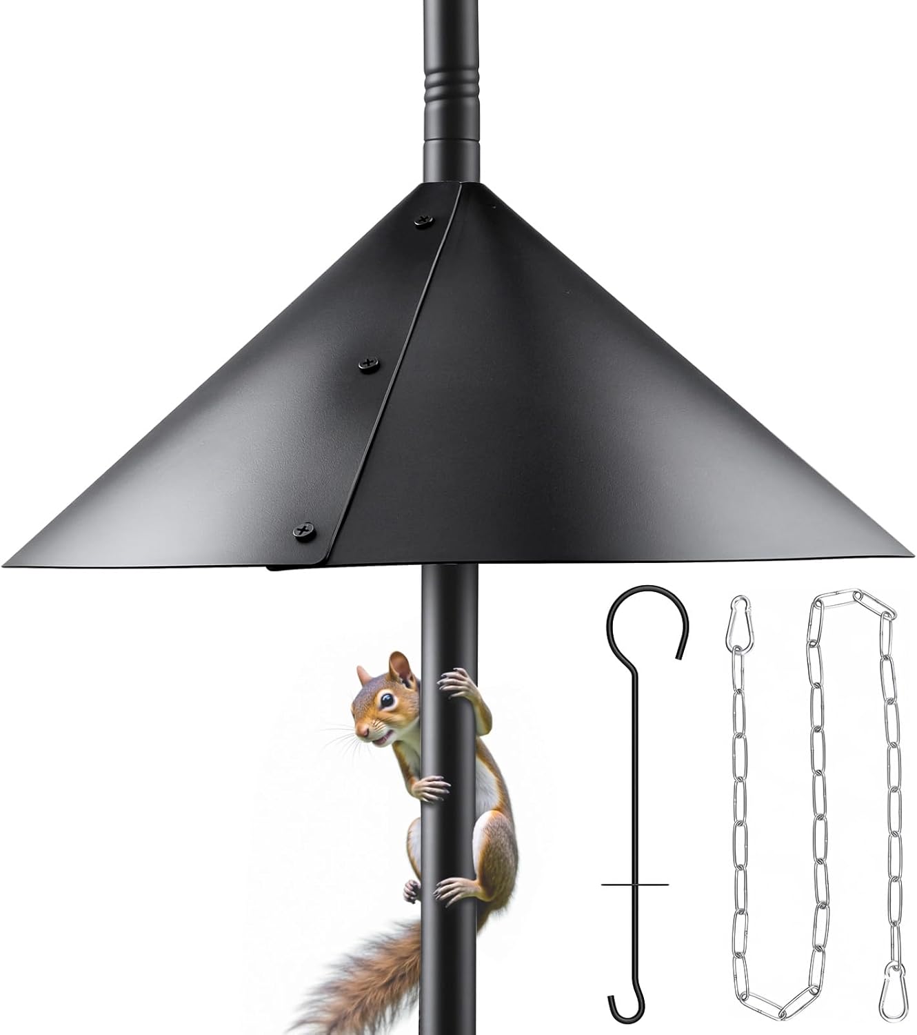Tree Baffle 19.5 Inch Squirrel Baffle for Bird Feeder Pole Hang & Pole Mounted Bird ...