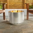 thumbnail image 1 of Mainstays 19.5" Smokeless Stainless Steel Wood Burning Fire Pit with Lid and Protective Cover, 1 of 9