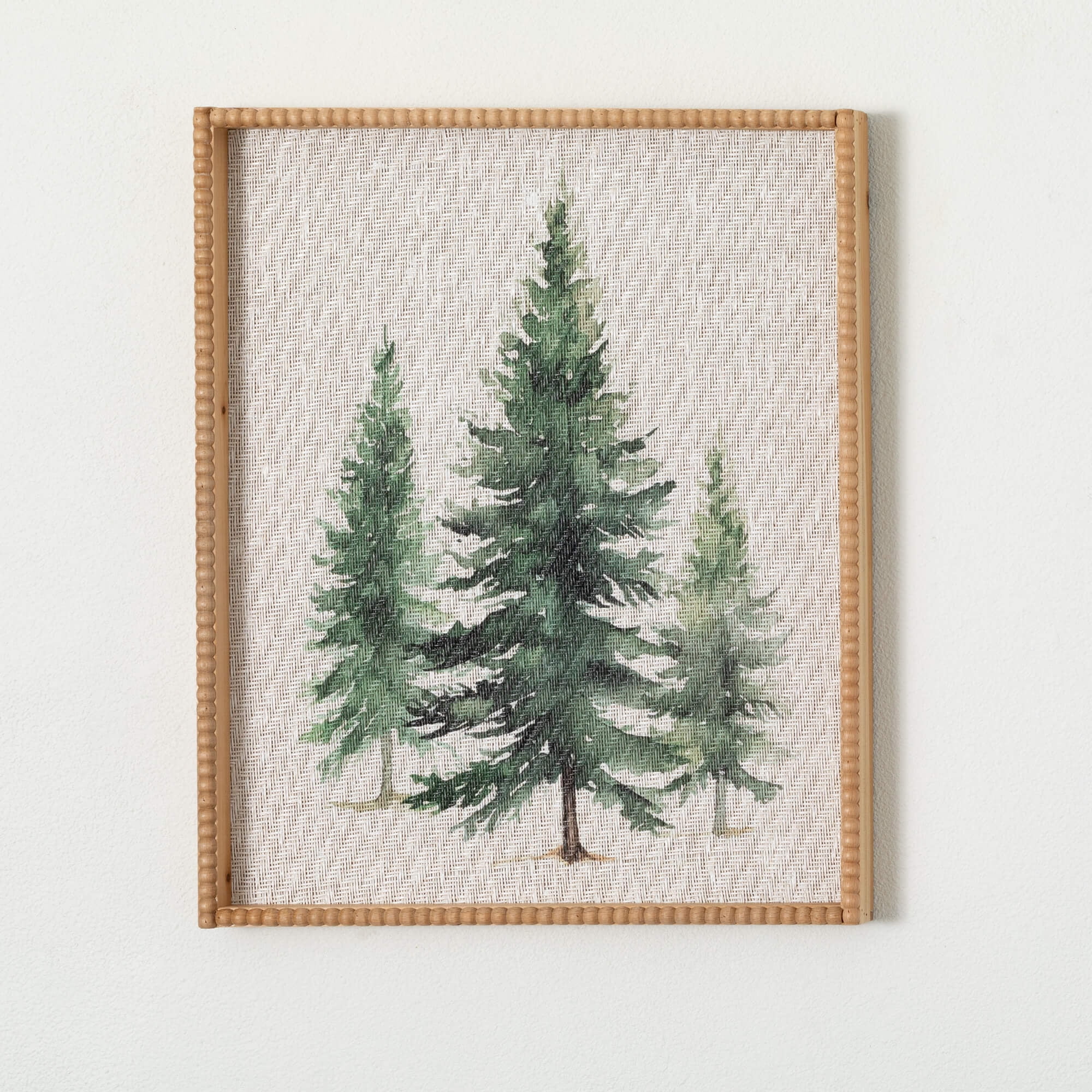 19.5" Sullivans Pine Tree Trio Christmas Wall Decor, Green-White