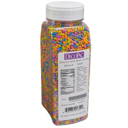 19.5 oz Neon Bright Confetti Quins Mix