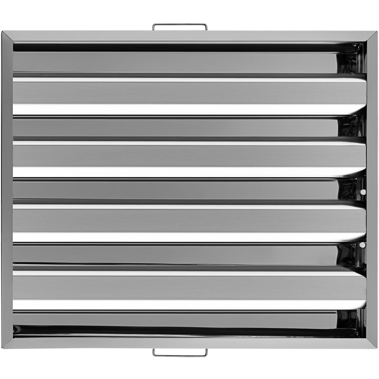 19.5 x 24.5 inch range hood filter, 6-piece 430 stainless steel commercial range hood filter with 4 grooves for high grease kitchen exhaust