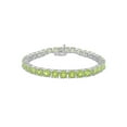 thumbnail image 1 of 19.50 Carat (Ctw) Peridot Bracelet in Sterling Silver (7.25 inches) for Women, 1 of 4