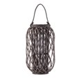 thumbnail image 1 of 19.50 Inch Bamboo Lantern With Lattice Design And Braided Rope Handle,Brown, 1 of 2