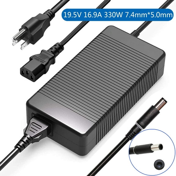 19.5V 16.9A 300W 7.4mm*5.0mm Laptop AC Adapter Charger for Dell Alienware ADP-330AB D 17x 17 R5 ADP-330AB B ADP-330AB 2021 R2 R4 R6 17 R5 R3 P45E R7 R1 51 X51 860M M18x