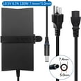thumbnail image 1 of 19.5V 6.7A 130W 7.4mm*5.0mm Laptop AC Adapter Charger for Dell PA-4EVJCH5 WD19S K20A DA150PM100-00 LA130PM190 PA-4EDA130 DQ-PA-13-7450 G7 15 7590 G7 17 7790 G5 15 5578 XPS M210 450-19083 M4TJG, 1 of 6