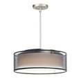thumbnail image 1 of 10224BOSN Maxim Lighting Prime-19.5W 3 LED Pendant-16 Inches wide by 6.5 inches high-Satin Nickel Finish-Black  Shade Color, 1 of 5
