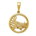 thumbnail image 1 of 19.5mm 10k Gold Polished Musical Notes Pendant Necklace Pendant for Women - 2.0 Grams, 1 of 2