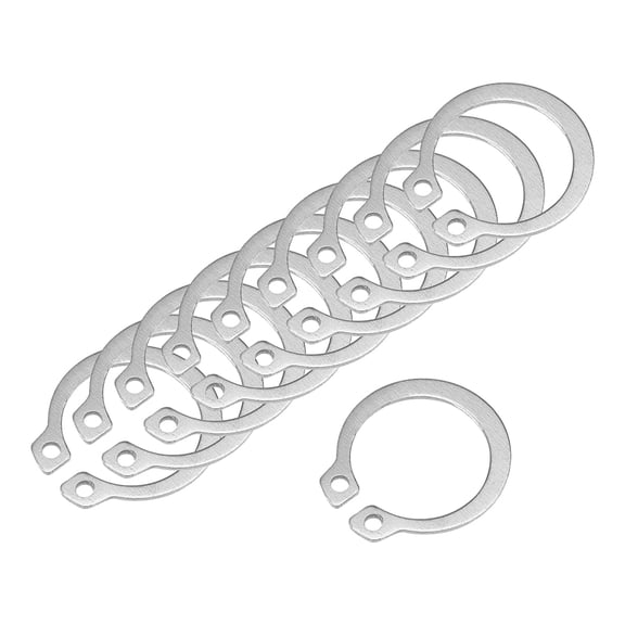 19.5mm External Circlips Retaining Snap Rings 304 Stainless Steel 50pcs