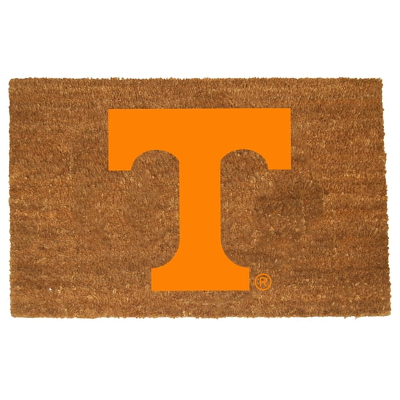 NCAA Tennessee Volunteers 19.5x29.5 Inch Coir Fiber Door Mat with Flocked Team Logo