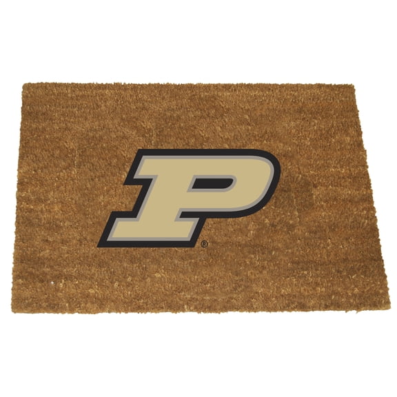 NCAA Purdue Boilermakers 19.5x29.5 Inch Coir Fiber Door Mat with Flocked Team Logo