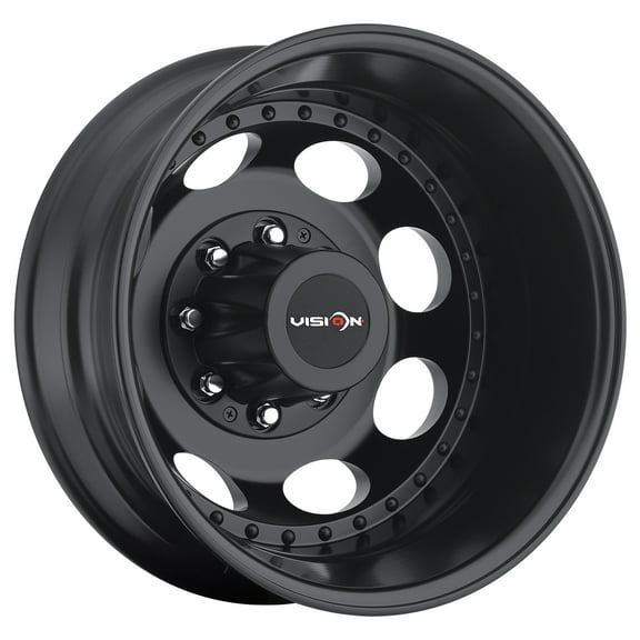 19.5x6.75 Vision 181 Hauler Dually Rear Matte Black Wheel 8x170 (-143mm)