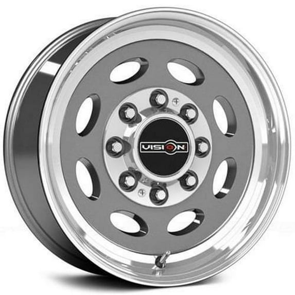 19.5x7.5 Vision HD 81 Heavy Hauler Gunmetal Mach Wheel 8x180 (25mm)