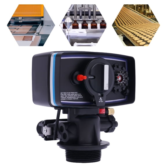 19.6*12.5*25.8cm 3W Black Automatic Time Clock Control Valve ABS Time Clock Control Valve for Water Softener