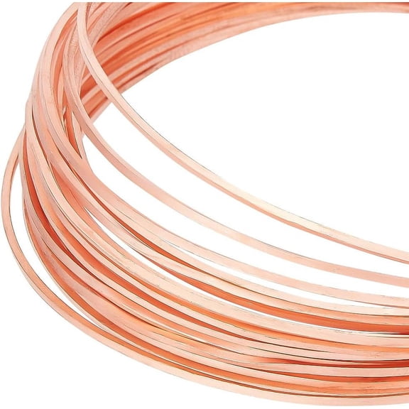 19.6 Feet Bare Copper Wire 18 Gague Square Copper Wire Resistant Craft Jewelry Wire for Jewelry DIY Bracelets Earring Floral Craft Making Brown