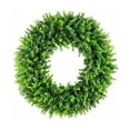 thumbnail image 1 of 19.6 Inch Boxwood Wreath for Front Door, Artificial All Season Spring Wreath for Outdoor & Indoor Use, UV Resistant Farmhouse Decor for Porch, Wall, Wedding, and St. Patrick's Day, 1 of 6
