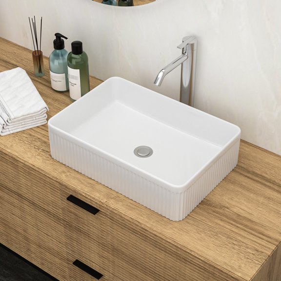 19.63"x13.69" Rectangular - Stain Resistant - Bathroom & Office Building - US Standard Drain Opening