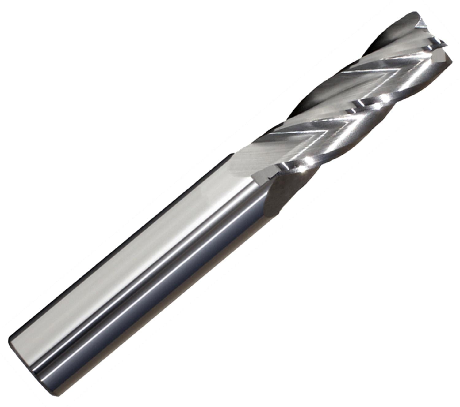 19/64 Diameter 4 Flute Carbide End Mill, .812" Length of Cut, 2-1/2" Overall Length