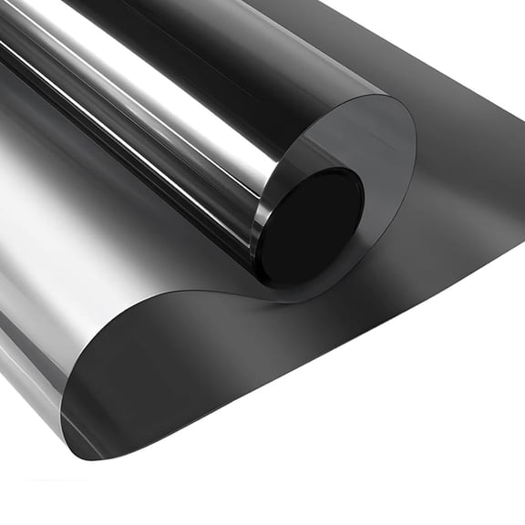19.68"×118.11" Black One-Way Mirror Thermal Insulation Window Film for Home Use, Reflects UV Rays, Protects Privacy