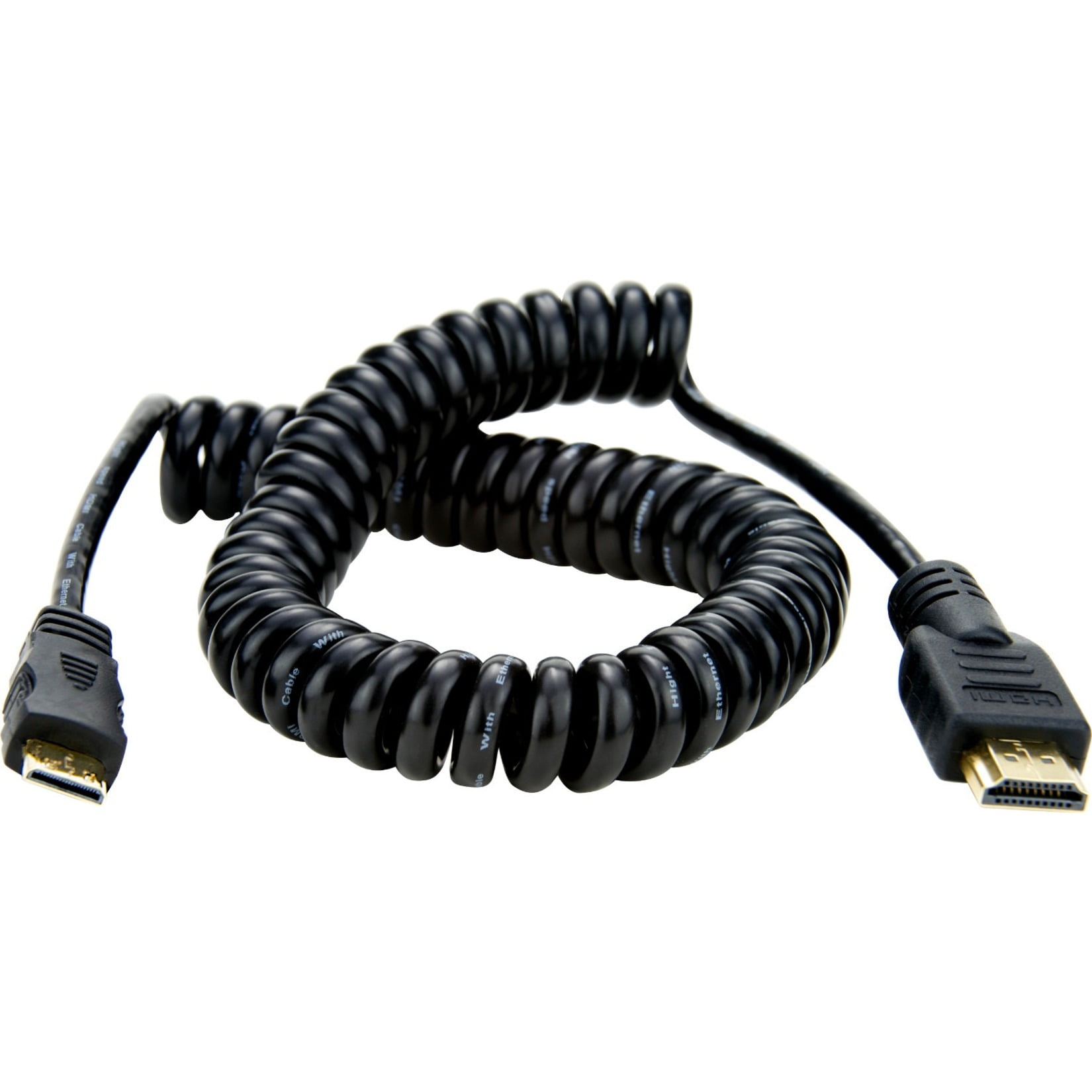 19.68/50cm Coiled Mini HDMI to Full Size HDMI Cable for Ninja