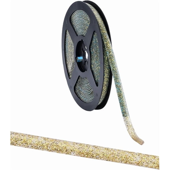 19.68 FT Caulk Strip 1/3" Self Adhesive White Shower Tub Toilet Caulking Gap Tape Moulding Trim Strip Decorative Sealing Sealant Tape for Stove Sink Bathroom Corner Ceramic Tile Wall Edge(Gold)