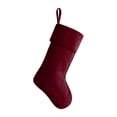 thumbnail image 1 of 19.68 Inch Christmas Stocking,Soft Velvet Hanging Christmas Stocking Decoration,Velvet Christmas Stockings, Xmas Fireplace Hanging Ornaments Sock Candy Stockings for Christmas Decorations,Burgundy, 1 of 3