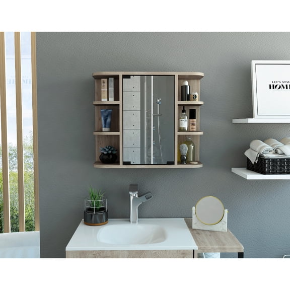 19.68 - inch high, multiple - shelf - Mirror for privacy - Balcony - Store outdoor essentials