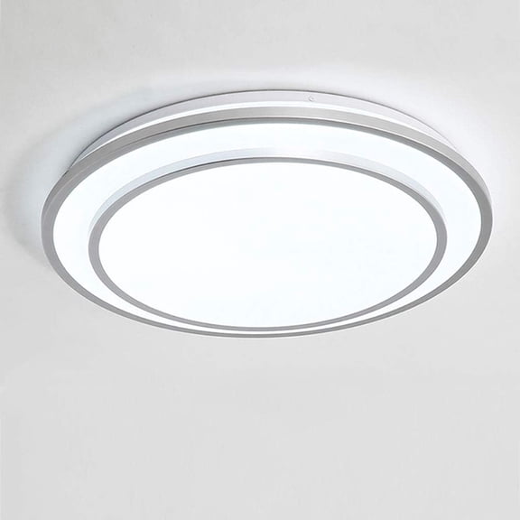 19.68Inch Double Round Close to Ceiling Lights Fixture 50W Dimmable LED Flush Mount Ceiling Light with Remote for Bedroom Kitchen Dining Room