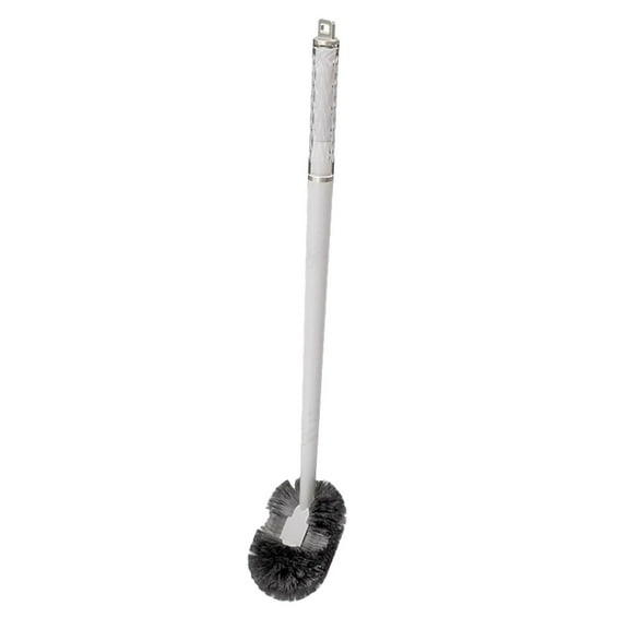 19.68in Long Handle Toilet Brush Bathroom Corner Cleaner Wall Mounted Dead Angle Cleaning Tool